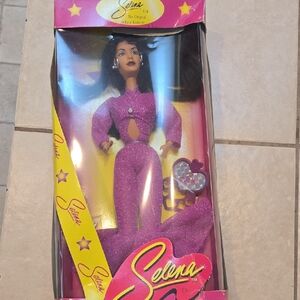 Selena Doll in Sparkling Purple Outfit
